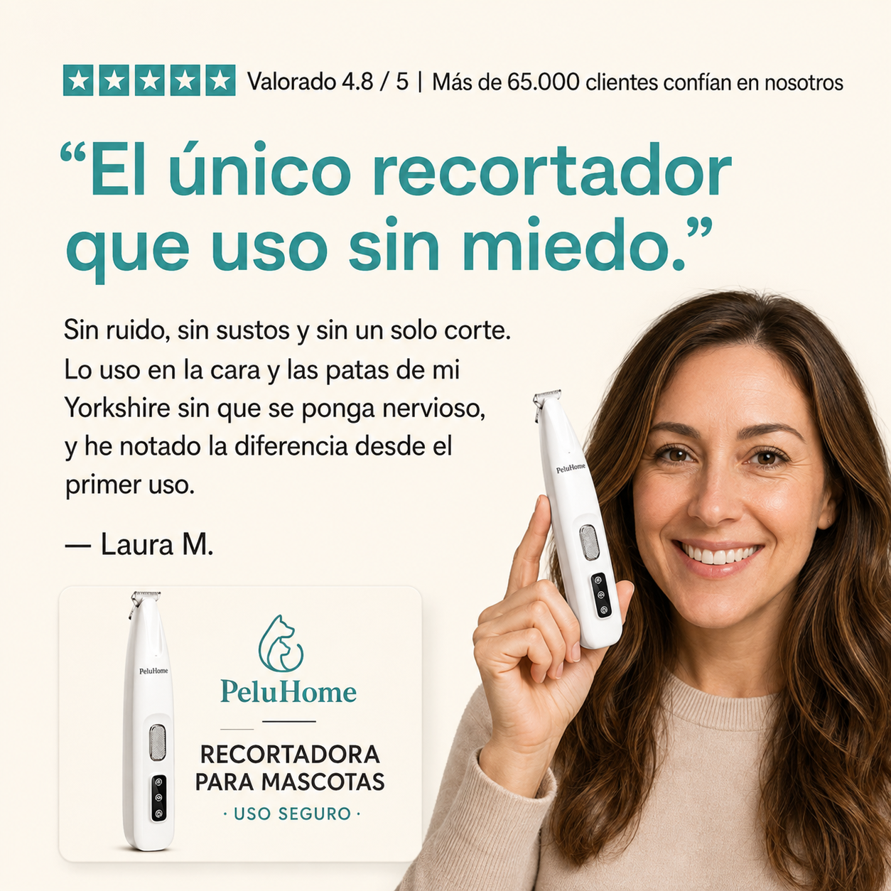 PeluHome ZenTrim — Recortadora de Precisión para Mascotas